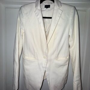 Ann Taylor Cream Textured Blazer